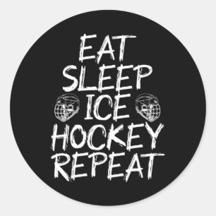 Sticker Rond répéter le hockey sur glace