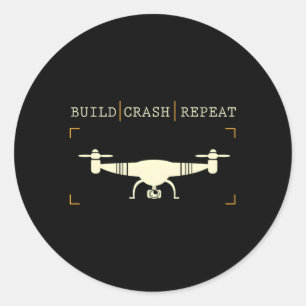 Sticker Rond Répétition de l'écrasement de la construction de d