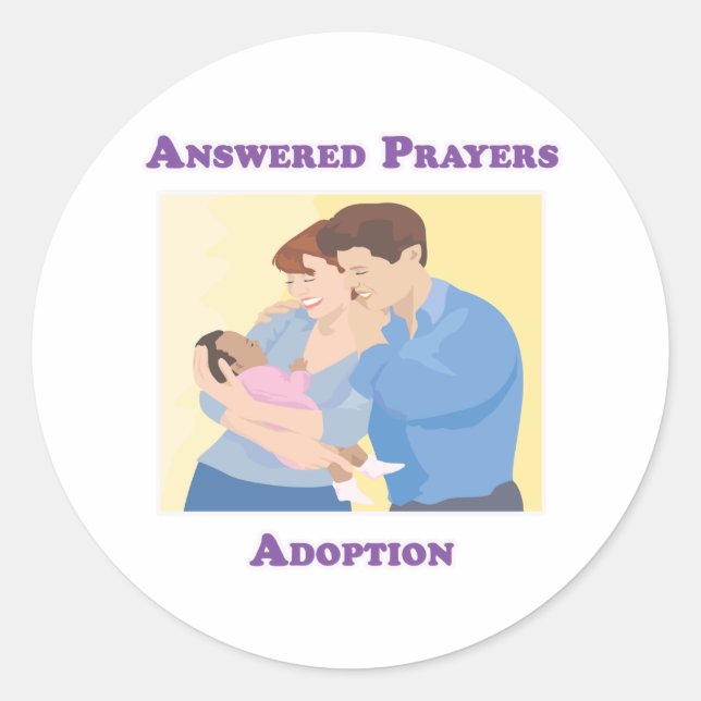 Sticker Rond Réponse Prières Adoption (Devant)