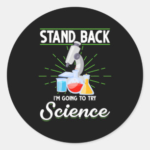 Sticker Rond Reposez-vous Je vais essayer Science Biologie Cade