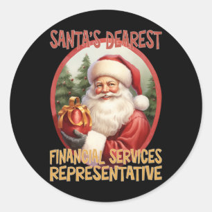 Sticker Rond Représentant des services financiers Vacances de N