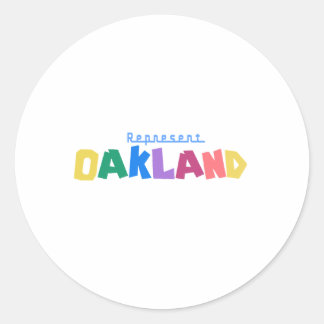 Sticker Rond Représenter Oakland