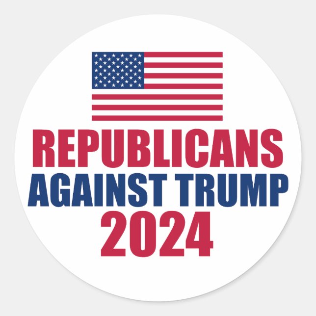 Sticker Rond Républicains contre l'élection de Trump en 2024 (Devant)