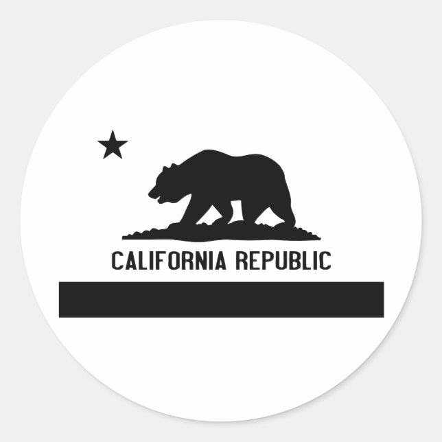 Sticker Rond République de Californie (Devant)