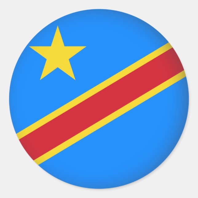 Sticker Rond République démocratique du Congo (Devant)