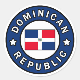 Sticker Rond République dominicaine