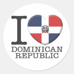 Sticker Rond République dominicaine