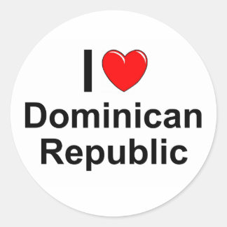 Sticker Rond République dominicaine
