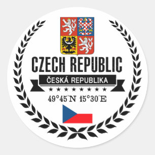 Sticker Rond République Tchèque
