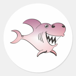 Sticker Rond Requin
