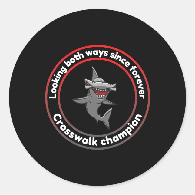 Sticker Rond requin marteau (Devant)