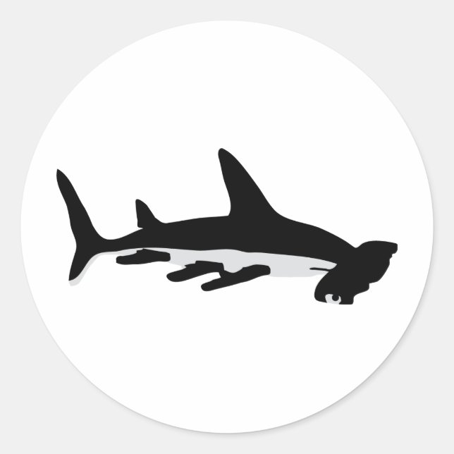 Sticker Rond requin marteau (Devant)