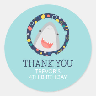 Sticker Rond Requin mignon