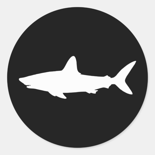 Sticker Rond Requin qui nage (Devant)