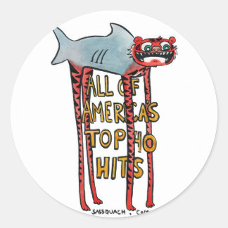 Sticker Rond Requin tigre