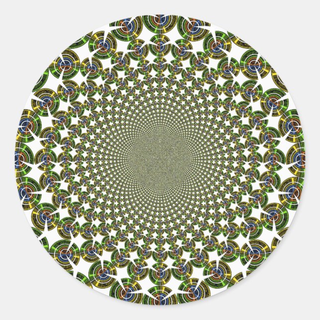 Sticker Rond Requins traditionnels sans fil (Devant)