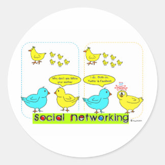 Sticker Rond Réseaux sociaux