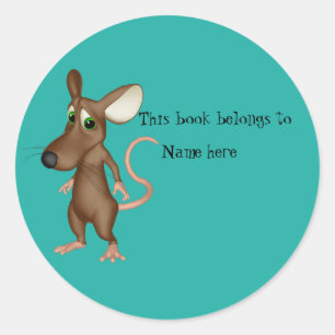 Sticker Rond Réservez "ce livre appartient à "
