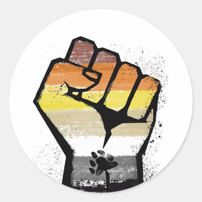 Sticker Rond Résistance à l'ours (Devant)