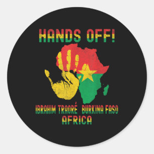 Sticker Rond Résistance Afrique Thomas Sankara Burkina Faso Ibr