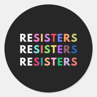 Sticker Rond RÉSISTANTS Arc-en-ciel anti-autoritaire
