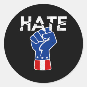 Sticker Rond Résister À La Haine Amérique Dissidence Politique