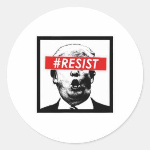 Sticker Rond Résister à Trump