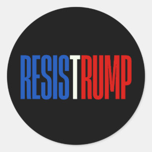 Sticker Rond Résister à Trump - déclaration politique