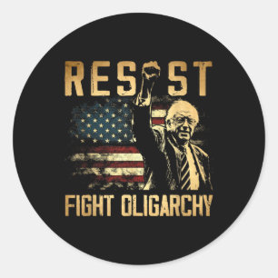 Sticker Rond Résistez à Bernie Sanders dans la lutte contre l'o