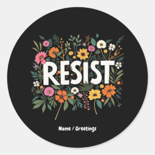 Sticker Rond RÉSISTEZ À La Manifestation politique anti-Trump