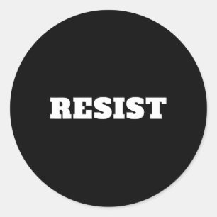 Sticker Rond Résistez. Anti Trump #résistance contre Donald Tru