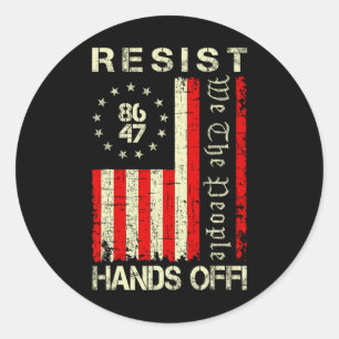 Sticker Rond Résistez Aux Manifestations Contre La Sécurité Soc