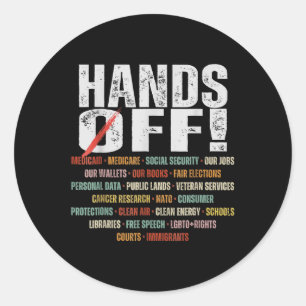 Sticker Rond Résistez Aux Manifestations Vintages Nous Les Gens