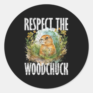 Sticker Rond Respect de la marmotte pour la marmotte _2 