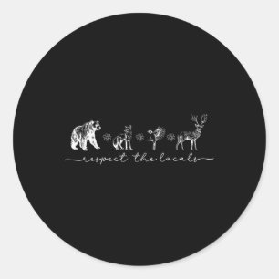 Sticker Rond Respect vintage La Nature Animale Locale L