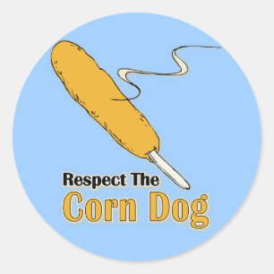 Sticker Rond Respectez le chien de maïs ?