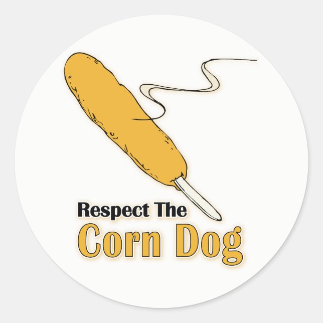 Sticker Rond Respectez Le Chien De Maïs ? (Devant)