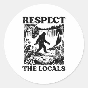 Sticker Rond Respectez les locaux Vintage Sasquatch Park Femmes