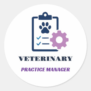 Sticker Rond 🩺 Responsable de clinique vétérinaire 🩺