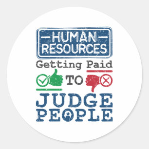 Sticker Rond Ressources humaines Paiement aux juges