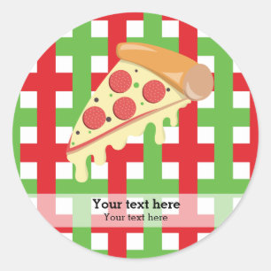 Sticker Rond Restaurant de pizza