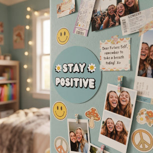 Sticker Rond Restez Positif