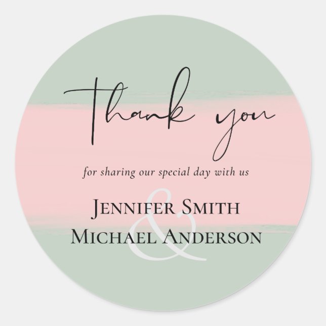 Sticker Rond Résumé de budget Ensemble de mariage à l'écriture  (Devant)