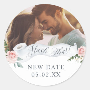 Sticker Rond Retirer cette nouvelle date Papier toilette Roll F