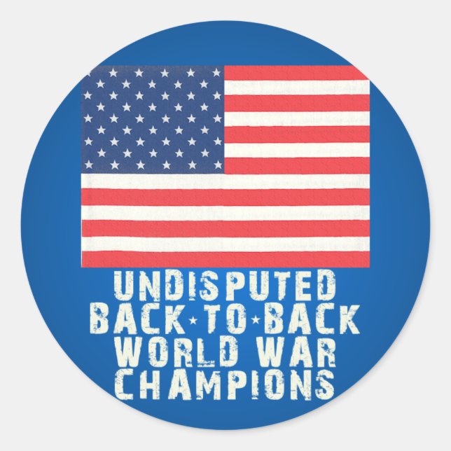 Sticker Rond Retour à l'arrière Champions de la Guerre mondiale (Devant)