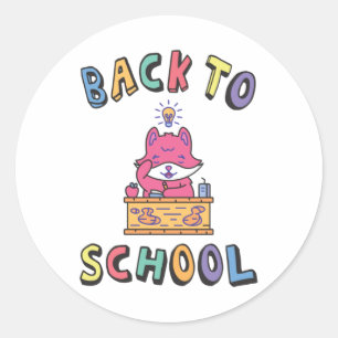 Sticker Rond Retour à l'école