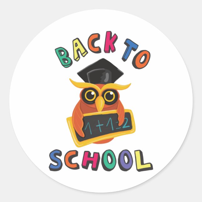 Sticker Rond Retour à l'école (Devant)
