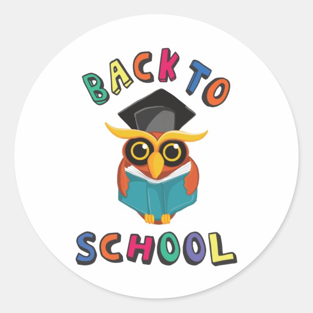Sticker Rond Retour à l'école (Devant)