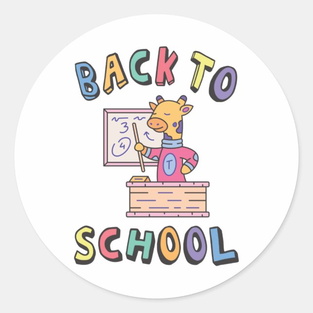 Sticker Rond Retour à l'école (Devant)