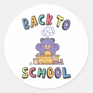 Sticker Rond Retour à l'école